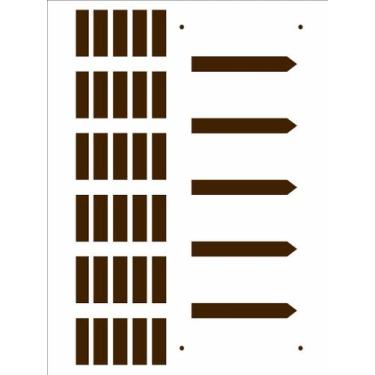 Imagem de Stencil Simples Country Brasil Cerca 2933 15x20 Opa 
