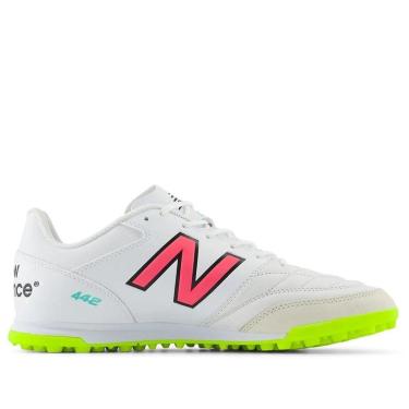 Imagem de Chuteira Society New Balance 442 V2 Team IN Branco/rosa-Unissex