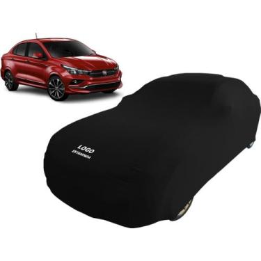 Imagem de Capa Para Cobrir Carro Fiat Cronos Drive Tecido Helanca - Mz, Preta