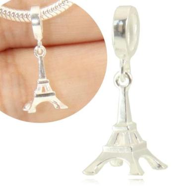 Imagem de Berloque Charms Pingente Torre Eiffel Prata 925 - Lojas La&Ny, 1,5, Pr