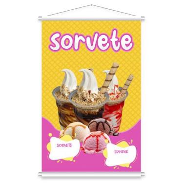 Imagem de Banner Pronto Comércio Loja Vários Modelos 60x90cm - Fadrix, Sorvete