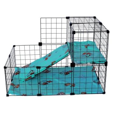 Imagem de Cercado Aramado Porquinho da Índia 2 Andares Fundo Soft E Teto 60x90x6