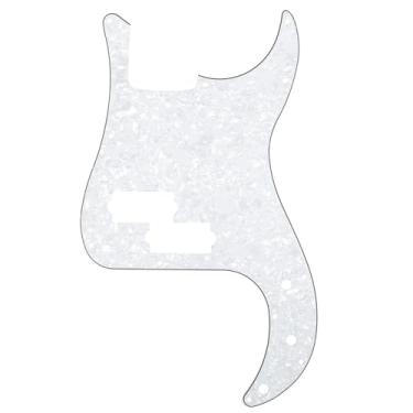 Imagem de Musiclily 13 Furos Escudo Baixo Pickguard para Fender EUA/Mexicana Standard Precision Bass 4 Cordas, 4 Camadas Branco Perolado