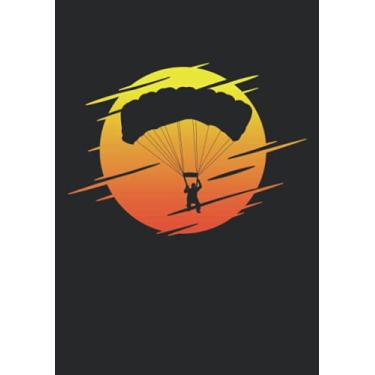 Imagem de Notizbuch A5 liniert mit Softcover Design: Fallschirm Springer Tandemsprug Skydiver Skydiving: 120 linierte DIN A5 Seiten