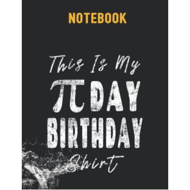 Imagem de Retro This Is My Pi Day Birthday Pi Symbol 3 14 8.5x11 inches / 140 pages / 70 sheets
