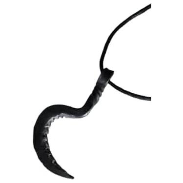 Imagem de ARTIZANSTORE Pingente de foice forjado à mão. Pingente de faca forjada. Pingente de amuleto herborista foice de ferro., Large, Ferro, Ferro