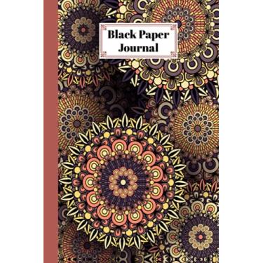 Imagem de Black Paper Journal: Premium Mandala Cover Black Paper Journal, Solid Black Journal With Black Pages | Reverse Color Notebook | Black Out Paper, 120 Pages, Size 6" x 9" by Valerie Fitzgerald