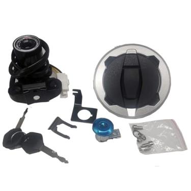Imagem de XDF Chave de bloqueio de assento da tampa do tanque de combustível do interruptor de ignição da motocicleta compatível com Kawasaki Z800 Z900 Z900RS 2017-2023