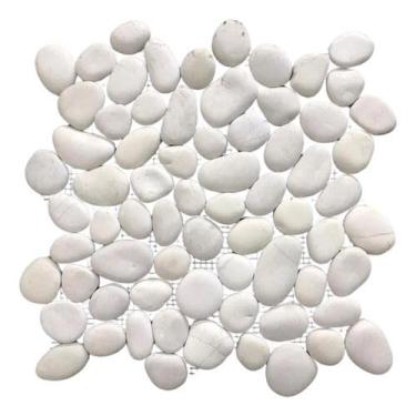 Imagem de Seixo Telado Premium 30x30cm – Revestimento em Pedra Natural para Piso, Parede e Áreas Externas | Lemon Decor