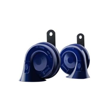 Imagem de HELLA Kit de buzina de trompete azul 012010801, 12 V, 400/500 Hz (ajuste universal)