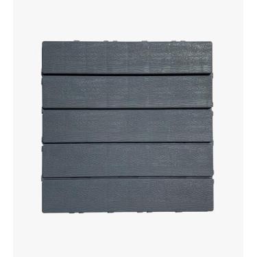 Imagem de Kit 30 Decks Madeira Plástico Encaixe Modular Piscina Sacada 30x30cm -