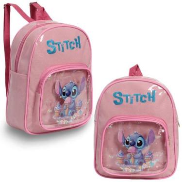 Imagem de Mochila Feminina Stitch Costas Adulto Infantil Resistente - Plike