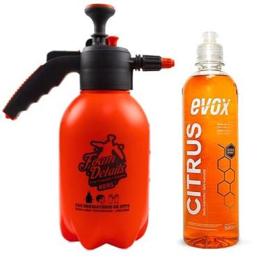 Imagem de Pulverizador Kers espuma foam details shampoo citrus lavagem