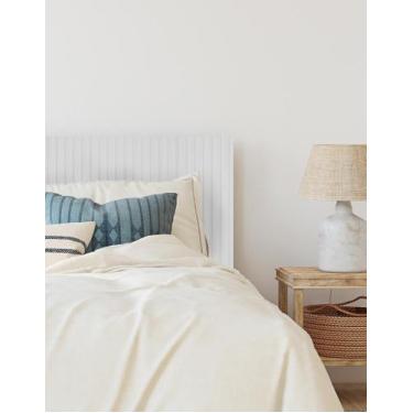 Imagem de Cabeceira Ripada branca Cama queen Modular 168x60 sem furos - DELTA