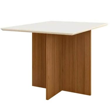Imagem de Mesa Helo 90x90cm Poliman Cor Off White