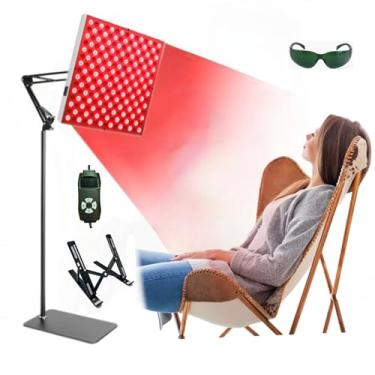 Imagem de Painel de terapia de luz vermelha de 50 W,dispositivo de terapia de luz vermelha infravermelha próxima de 660nm e 850nm para alívio da dor no corpo inteiro,rosto,pescoço,costas,cintura e joelho,250LED