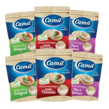 Imagem de Biscoito/Bolacha de Arroz Camil Sabores 6unx150g