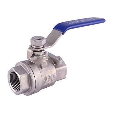 Imagem de ARITA Válvula esférica de 2 peças, aço inoxidável 304 porta completa 1000PSI para água, óleo e gás, NPT fêmea (3/10.2 cm)