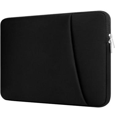 Imagem de HEDUGO Capa para laptop com bolso acessório com zíper compatível com HP Dell Lenovo Asus Acer de 15,6 polegadas, capa acolchoada para computador à prova de choque para laptop/Chromebook/tablet de 15,6