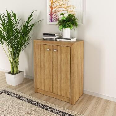 Imagem de Balcão para Escritório Baixo 02 Portas ME4103 Amêndoa Tecnomobili