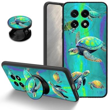 Imagem de AIRWEE Capa de telefone TPU macia para Oneplus 13 5G, capa protetora fina com suporte, proteção contra quedas, absorção de choque, capa compatível com carregamento sem fio para Oneplus 13, tartaruga