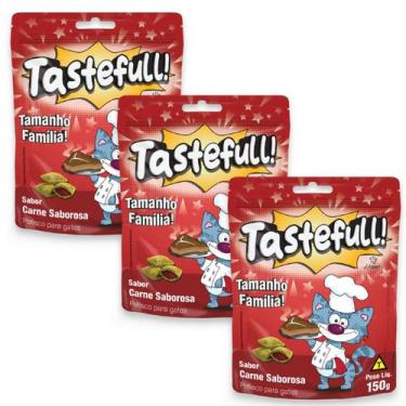 Imagem de Hana Tastefull Para Gatos Carne Saborosa 150g Kit 3 Un