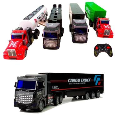 Imagem de Carrinho De Controle Remoto Caminhão Carreta Recarregável