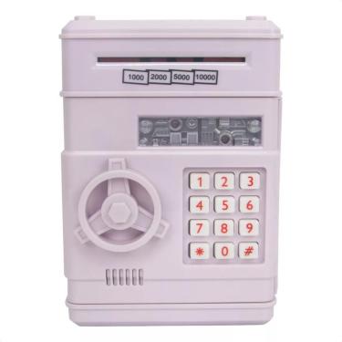 Imagem de Cofre Eletrônico Digital Infantil Puxa Nota Rosa Claro XR-011 Cofre Eletrônico Digital Infantil Puxa Nota Rosa Claro XR011