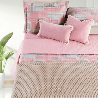 Imagem de Cobre Leito Casal Padrão Matelado Percale 200 Fios Cotton - Bia Enxova