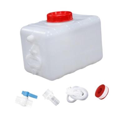 Imagem de rockible Camping Water Jug ao ar livre Bucket Bucket Barrel Portátil Grande Capacidade Recipiente de Água Retangular para Emergência de Viagem, 15l