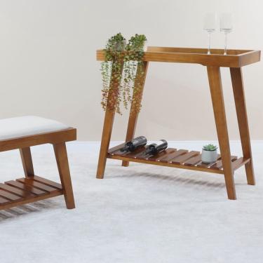 Imagem de Aparador com Espelho Madeira Maciça Cravo