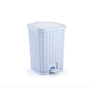 Imagem de Lixeira Smart Grande Pedal Amortecedor 15 L Branca Monte Li