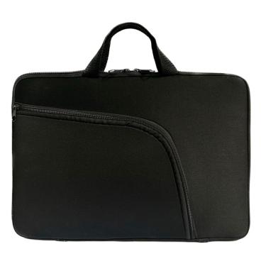 Imagem de Capa Case Bolsa Notebook Com Bolso Slim Prática Reforçada Ziper Duplo Preto - 15.6 polegadas