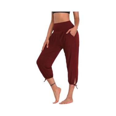 Imagem de Leggings Femininas De Cintura Alta, Calças De Ioga, Fitness, Moletom C