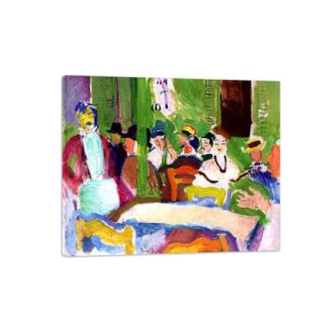 Imagem de Raoull Duufy pinturas famosas arte de parede para sala de estar - imagem de arte clássica - no café - reprodução em tela - pronto para pendurar tela embrulhada 20x25 cm 8x10in