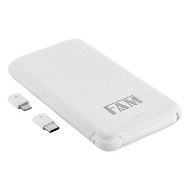Imagem de Power Bank 10000mAh Carregador Portátil Slim Rápido Compatível iPhone Xiaomi Motorola Samsung FAM L10010 Bateria Externa USB Leve Compacto Ideal para Viagem