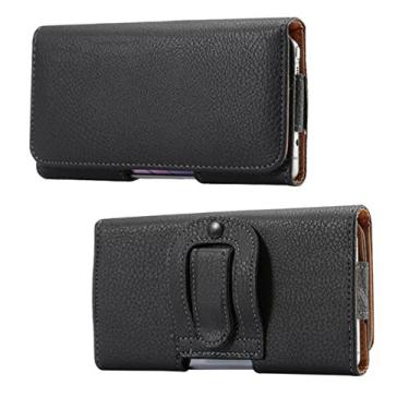 Imagem de Coldre para celular, capa com clipe de cinto de couro PU para iPhone 16 Plus, 15 Pro Max Samsung Galaxy A15 A25 A35 A55 S25+ S24+ S23 FE S22+ Pixel 6 (M)