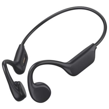 Imagem de GZCRDZ IPX8 Fones de ouvido de condução óssea à prova d'água X7s Bluetooth 32GB MP3 Swim Sports Fone de ouvido sem fio com microfone HiFi Bass Music Stereo (preto)