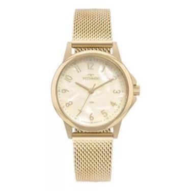 Imagem de Relógio Feminino Technos Original 2035MXG1X Pulseira Esteira Dourado-Feminino