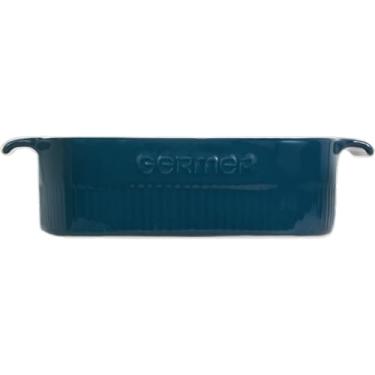 Imagem de Germer, Travessa quadrada em porcelana, modelo assar ou servir, refratária, 2000 ml, Verdigris