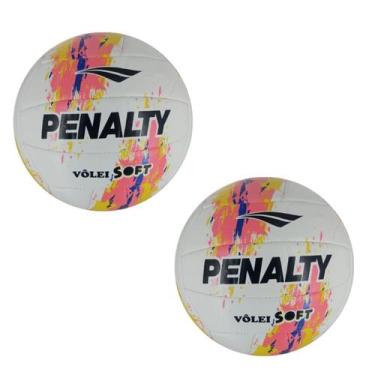 Imagem de Kit 02 Bolas De Vôlei Penalty Soft XXIII, Rosa, Amarelo