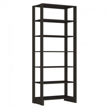 Imagem de Guarda Roupa Closet 2 Peças com 1 Cabideiro e 9 Nichos Yes Nova Mobile Grafite Intenso