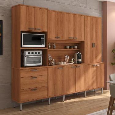 Imagem de Kit de Cozinha Armário Compacta Pulse 2,60m Lukaliam Móveis 12 Portas 