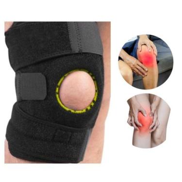 Imagem de Joelheira Articulada Reforçada Flexível Ajustável Musculação Treino Te