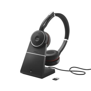 Imagem de Headset Jabra Evolve 75 SE MS Stereo Link380a com Suporte de carregamento