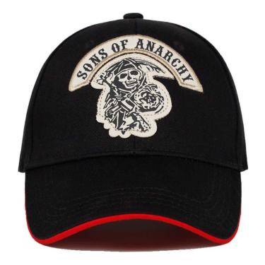 Imagem de Boné De Beisebol Soa Sons Of Skull Bordado Casual Moda Corrida Motocicleta Esporte