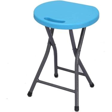 Imagem de Tamborete De Dobramento De Grande Resistência Projeto Ergonômico Original De Seat Tamborete De Barra Da Capacidade De 200 Quilogramas, Blue, One Size