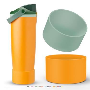Imagem de 2 peças de bota de silicone para garrafa de água Owala 850 g e 1,134 g FreeSip Sway & Tumblers, antiderrapante, resistente a arranhões, capa protetora para acessórios de garrafa de água de aço