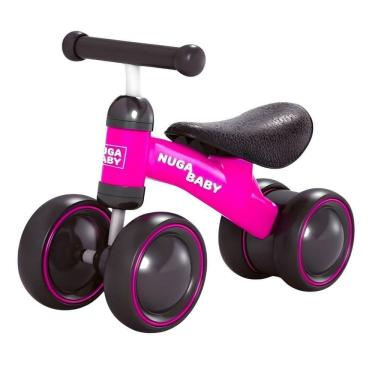 Imagem de Bicicleta Infantil Nuga Sem Pedal 4 Rodas Rosa - Estabilidade E Diversão