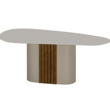 Imagem de Mesa para Sala de Jantar com Tampo de Vidro Dacota - Leifer